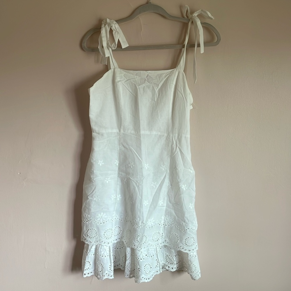 Tie strap eyelet sundress